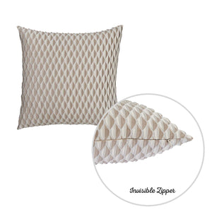 17"x 17" Honeycomb Jacquard Decorative Throw Pillow Cover Set Of 2 Pcs Square