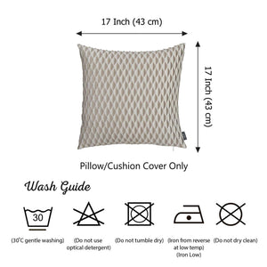 17"x 17" Honeycomb Jacquard Decorative Throw Pillow Cover Set Of 2 Pcs Square