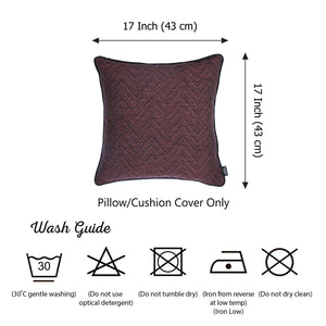 17"x 17" Jacquard Zigzag Decorative Throw Pillow Cover