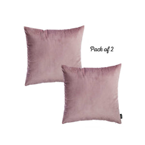 18"x 18"Pink Green Velvet Blush Decorative Throw Pillow Cover 2 Pcs in set