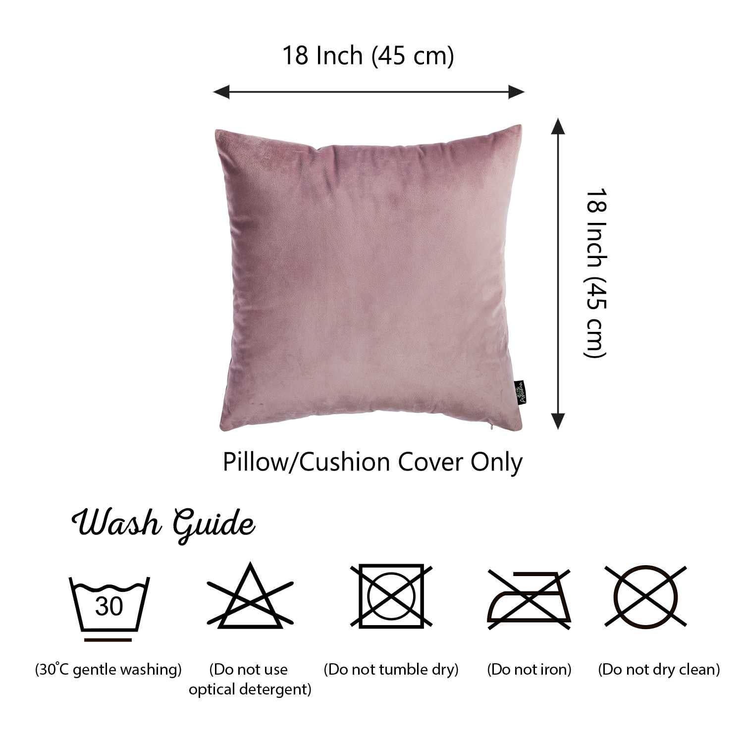 18"x 18"Pink Green Velvet Blush Decorative Throw Pillow Cover 2 Pcs in set