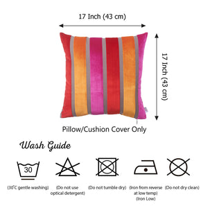 17"x17"Mixed Color Velvet Luxurious Throw Decorative Pillow Case Set of 2 pcs Square