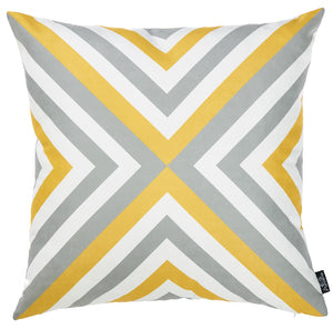 18"x18" Geometric Flashback Decorative Throw Pillow Cover Printed
