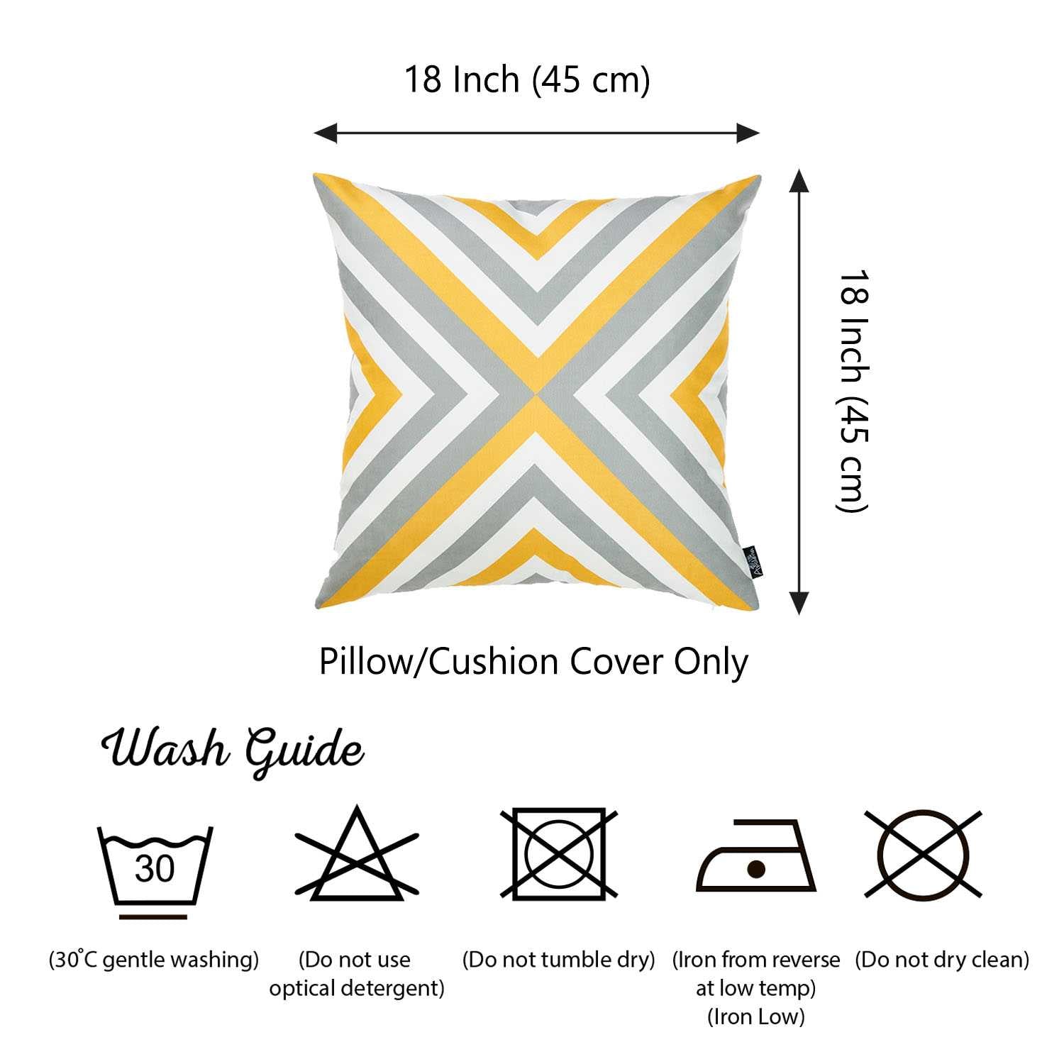 18"x18" Geometric Flashback Decorative Throw Pillow Cover Printed