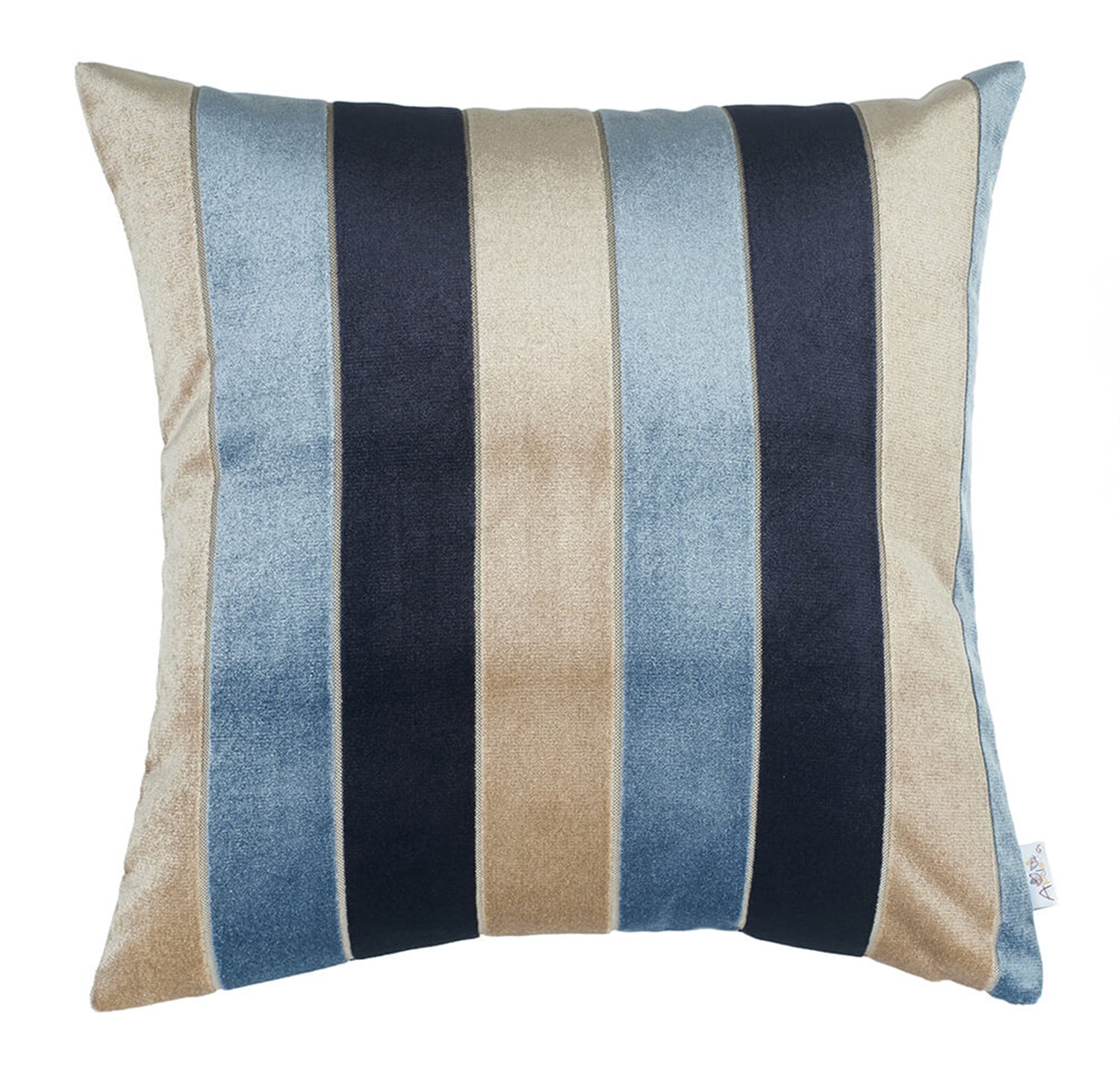 17"x17"Blue Velvet Luxurious Throw Decorative Pillow Case Set of 2 pcs Square