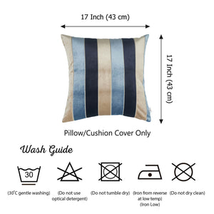 17"x17"Blue Velvet Luxurious Throw Decorative Pillow Case Set of 2 pcs Square