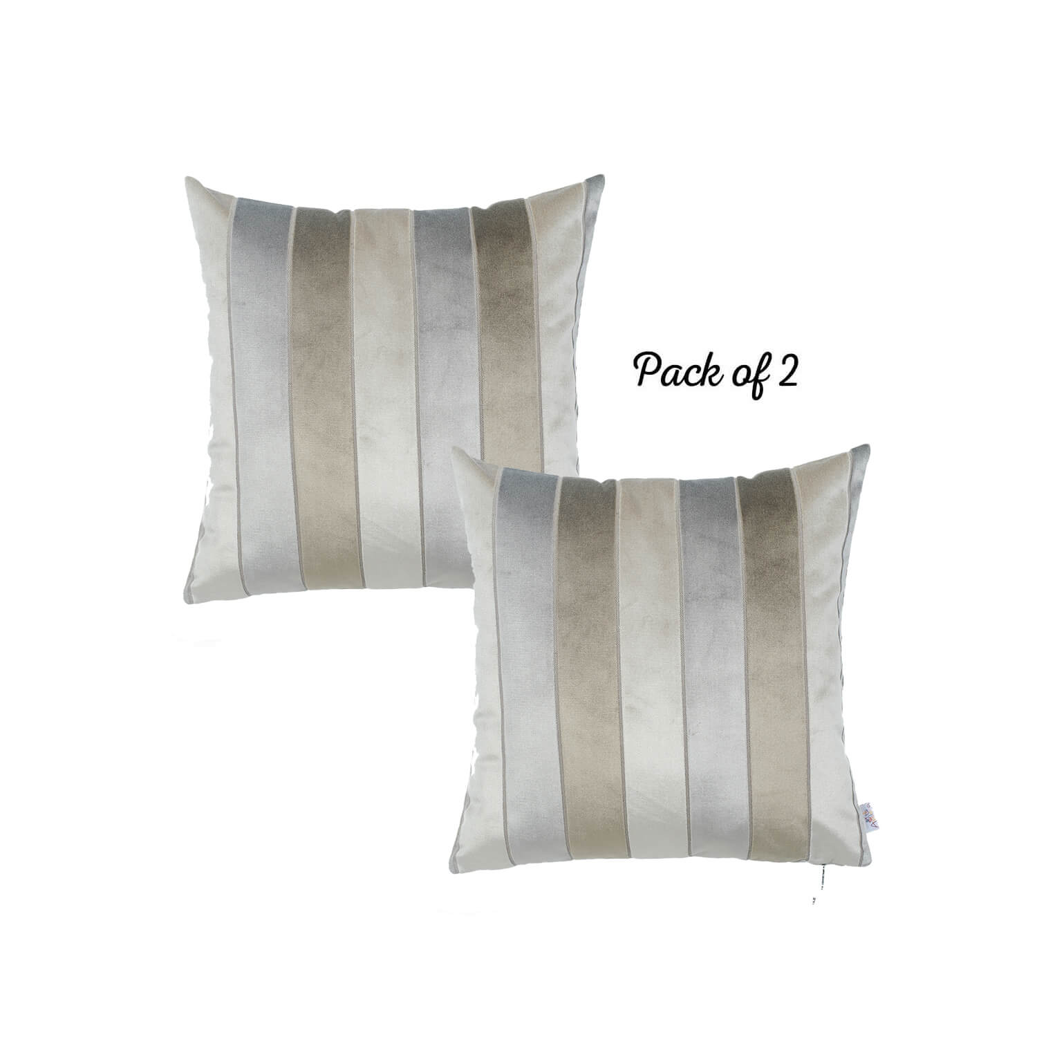 17"x17"Brown Velvet Luxurious Throw Decorative Pillow Case Set of 2 pcs Square