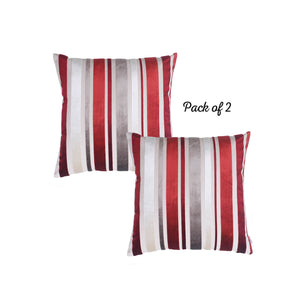 17"x17"Red Velvet Luxurious Throw Decorative Pillow Case Set of 2 pcs Square