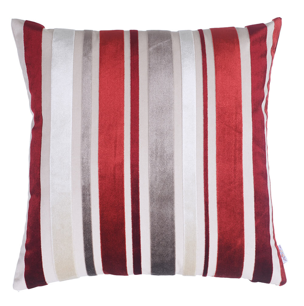 17"x17"Red Velvet Luxurious Throw Decorative Pillow Case Set of 2 pcs Square