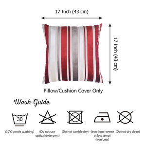 17"x17"Red Velvet Luxurious Throw Decorative Pillow Case Set of 2 pcs Square