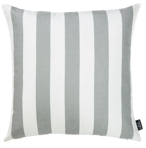 18"x18"Gray Geometric Stripe Decorative Throw Pillow Cover Printed