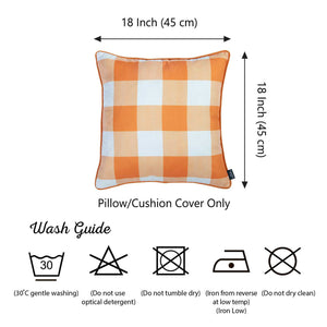 18"x 18"Orange Thanksgiving Printed Decorative Throw Pillow Cover