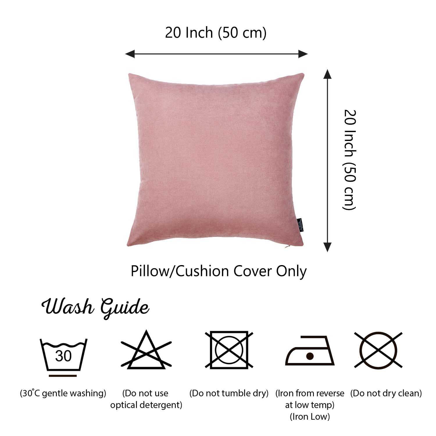 20"x20"Light Pink Honey Decorative Throw Pillow Cover 2 pcs in set