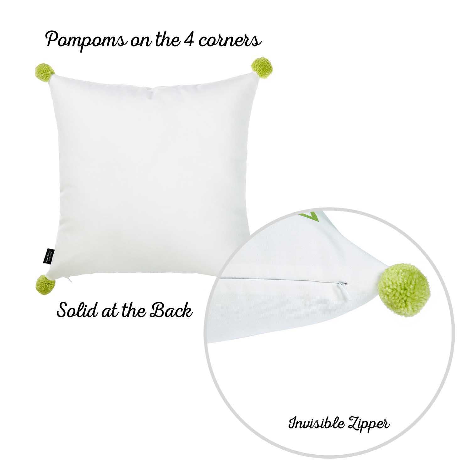 18"x 18" Tropical Paradise Printed Decorative Throw Pillow Cover