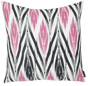18"x18" Pink Geometric Lit Decorative Throw Pillow Cover Printed