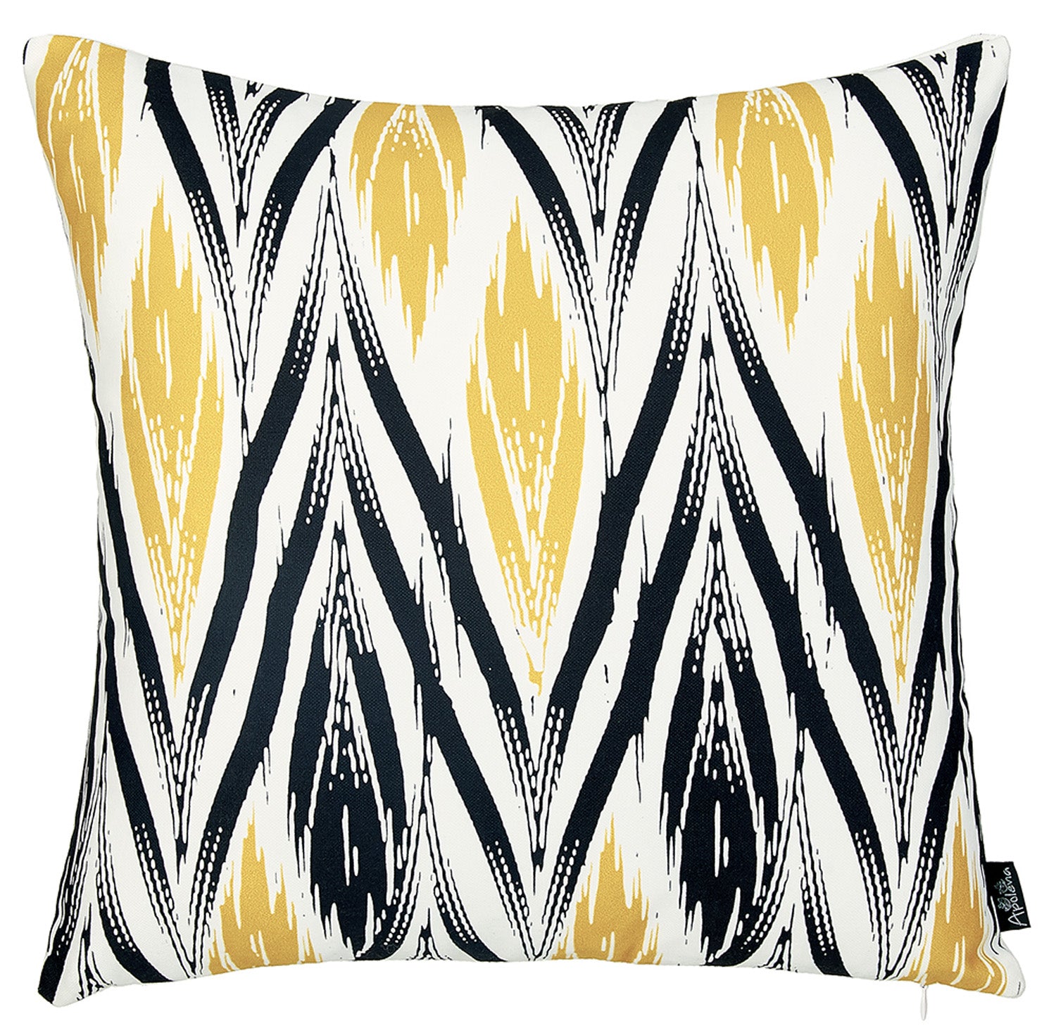18"x18" Geometric Yellow Lit Decorative Throw Pillow Cover Printed