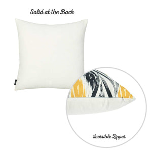 18"x18" Geometric Yellow Lit Decorative Throw Pillow Cover Printed