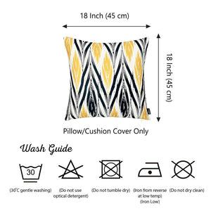 18"x18" Geometric Yellow Lit Decorative Throw Pillow Cover Printed