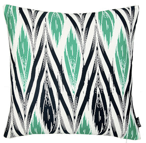 18"x18" Geometric Green Lit Decorative Throw Pillow Cover Printed
