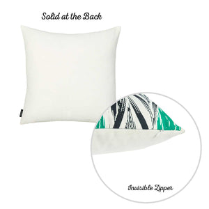 18"x18" Geometric Green Lit Decorative Throw Pillow Cover Printed