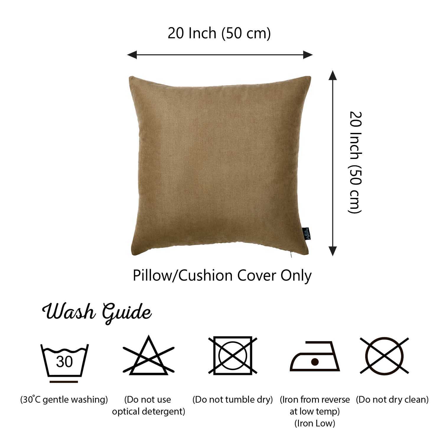20"x20"Brown Honey Totilla Decorative Throw Pillow Cover 2 pcs in set