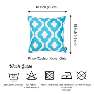 18"x18" Marine Blue Moroccon Stars Decorative Throw Pillow Cover Printed