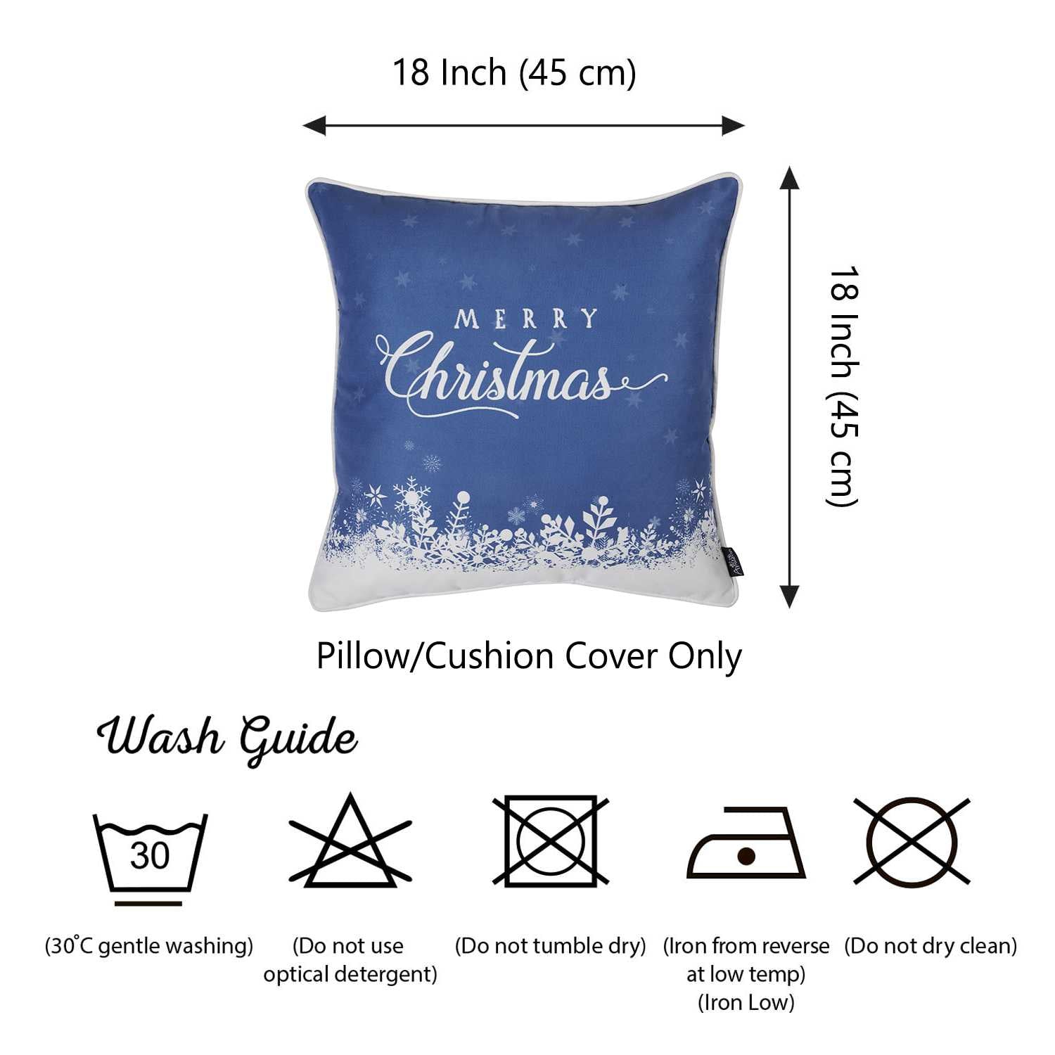 18"x18" Christmas Snow View Printed Decorative Throw Pillow Cover