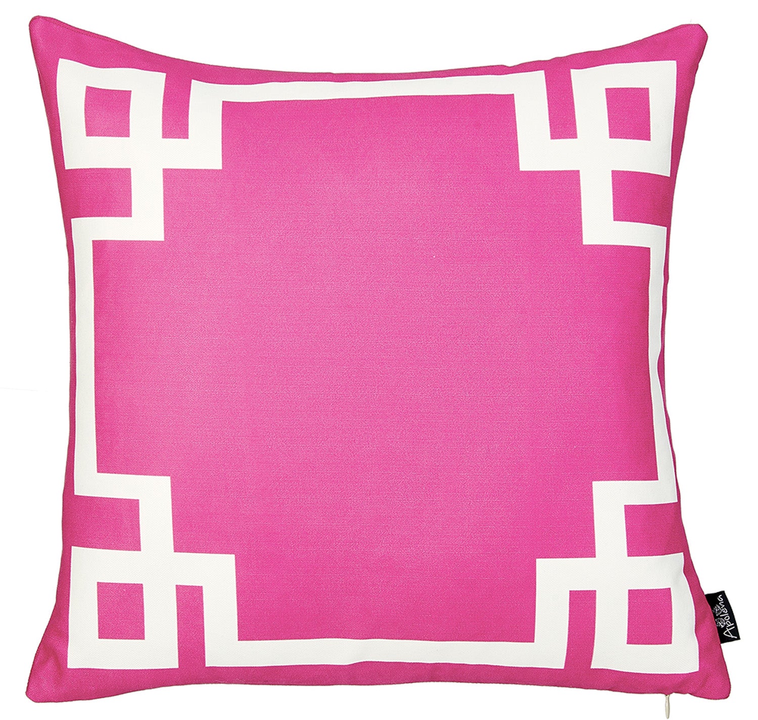 18"x18"Pink and White Geometric Decorative Throw Pillow Cover
