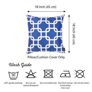 18"x18"Blue Nautica Latice Decorative Throw Pillow Cover Printed
