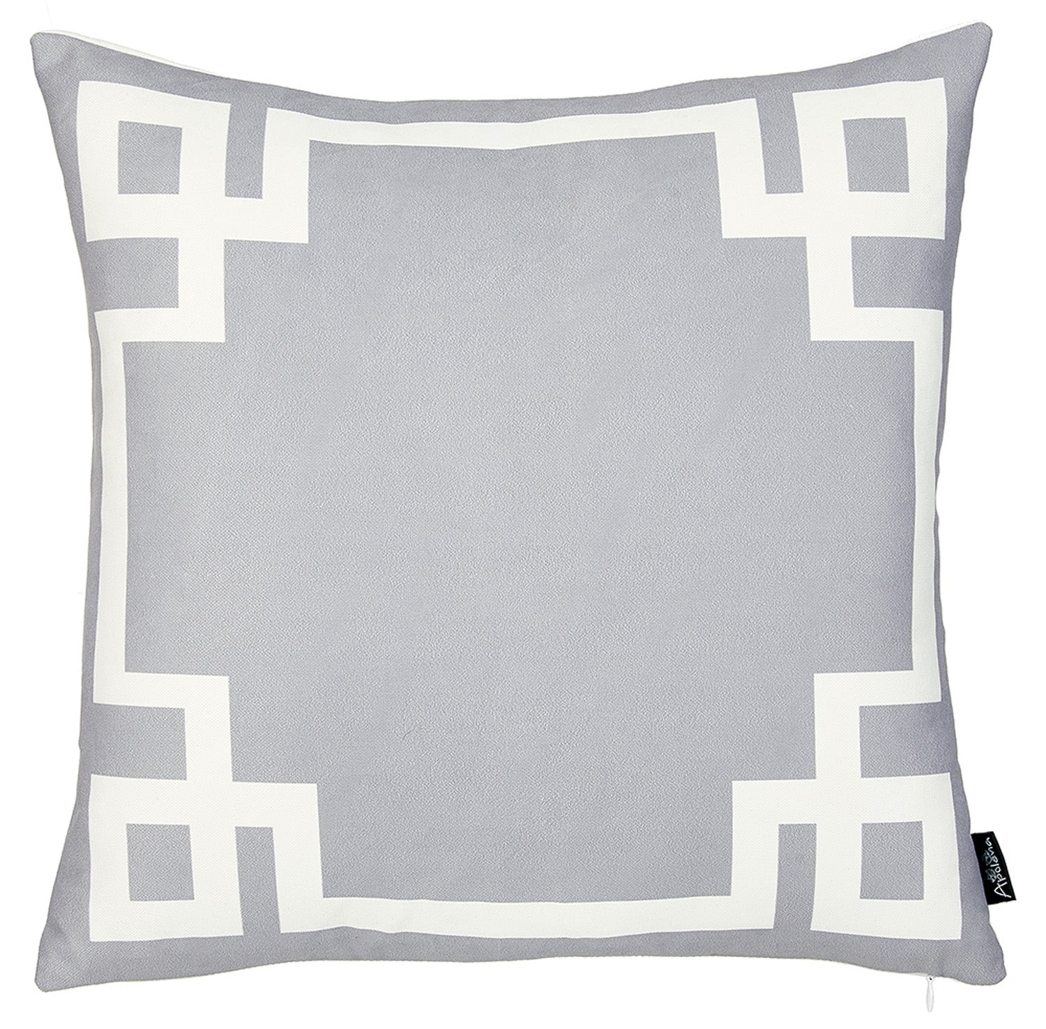 18"x18"Grey and White Geometric Decorative Throw Pillow Cover