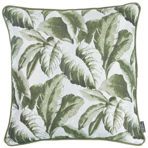 17"x 17" Jacquard Tropical Spring Leaf Decorative Throw Pillow Cover
