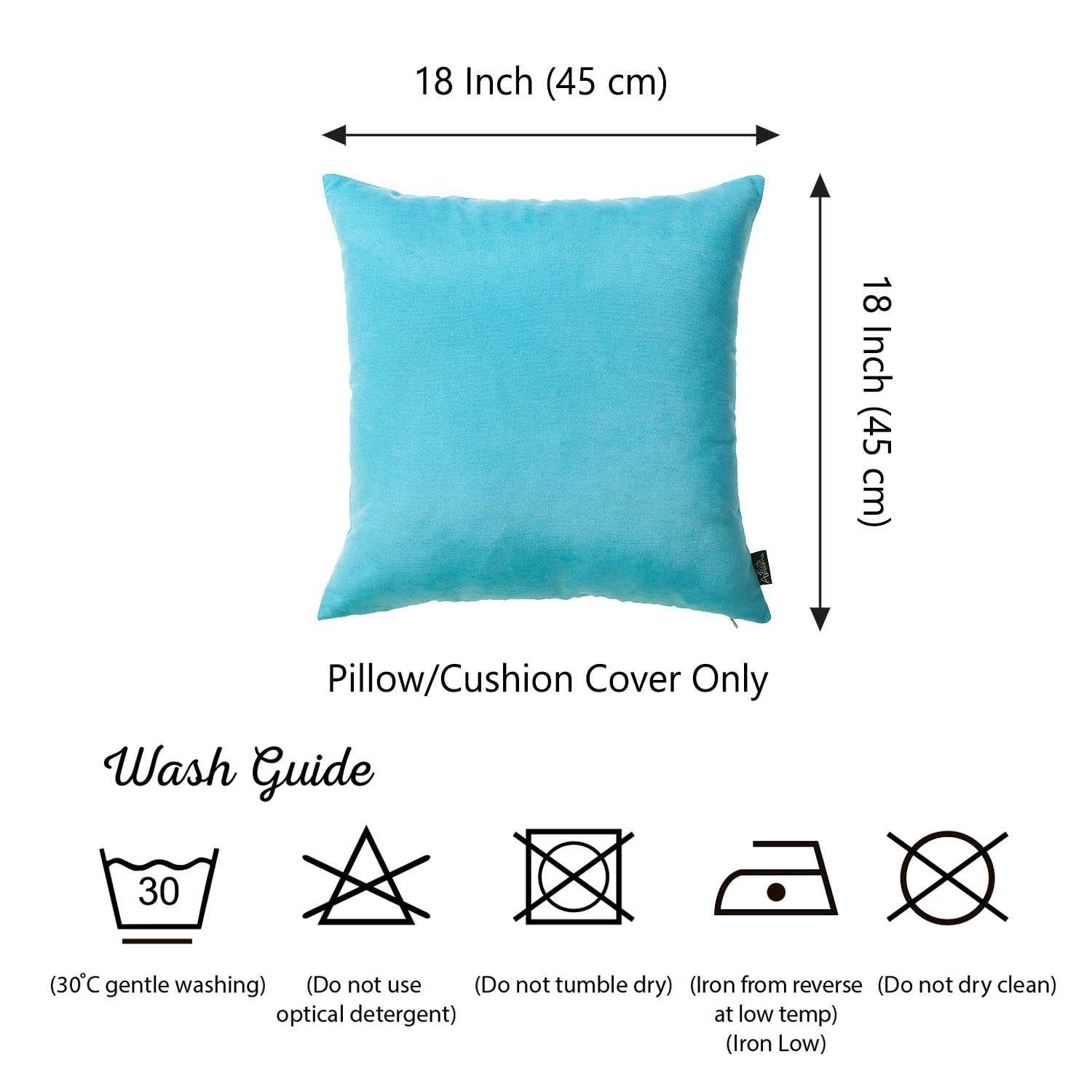 18"x18" Honey Sky Blue Decorative Throw Pillow Cover 2 pcs in set