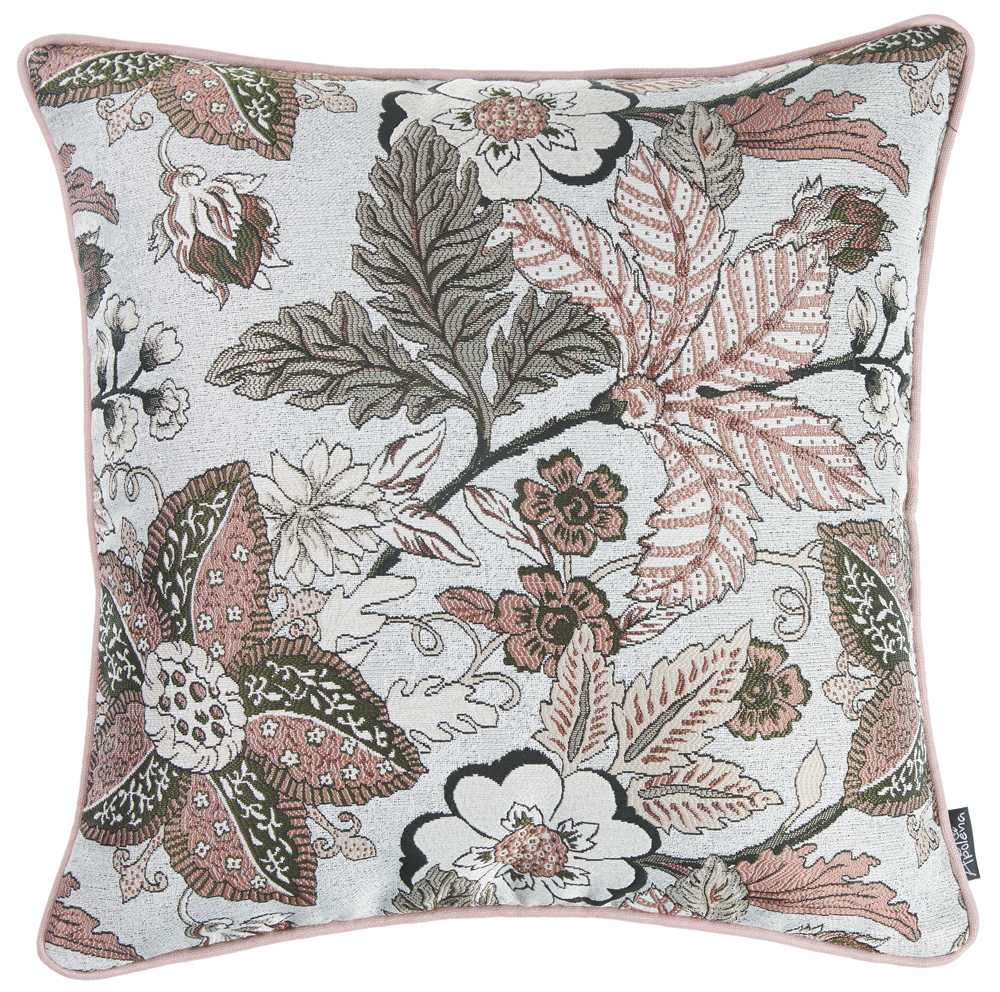 17"x 17" Jacquard Forest Morning Decorative Throw Pillow Cover