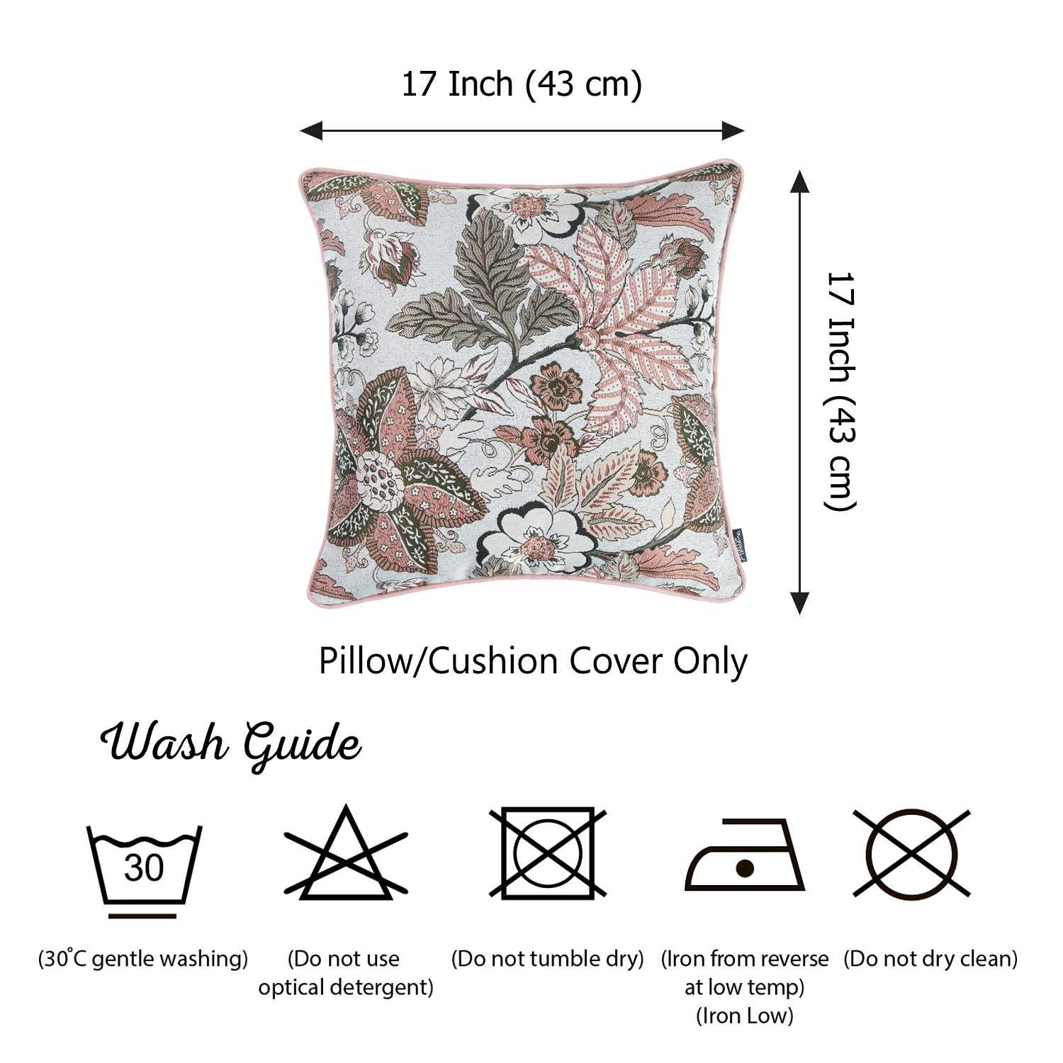 17"x 17" Jacquard Forest Morning Decorative Throw Pillow Cover