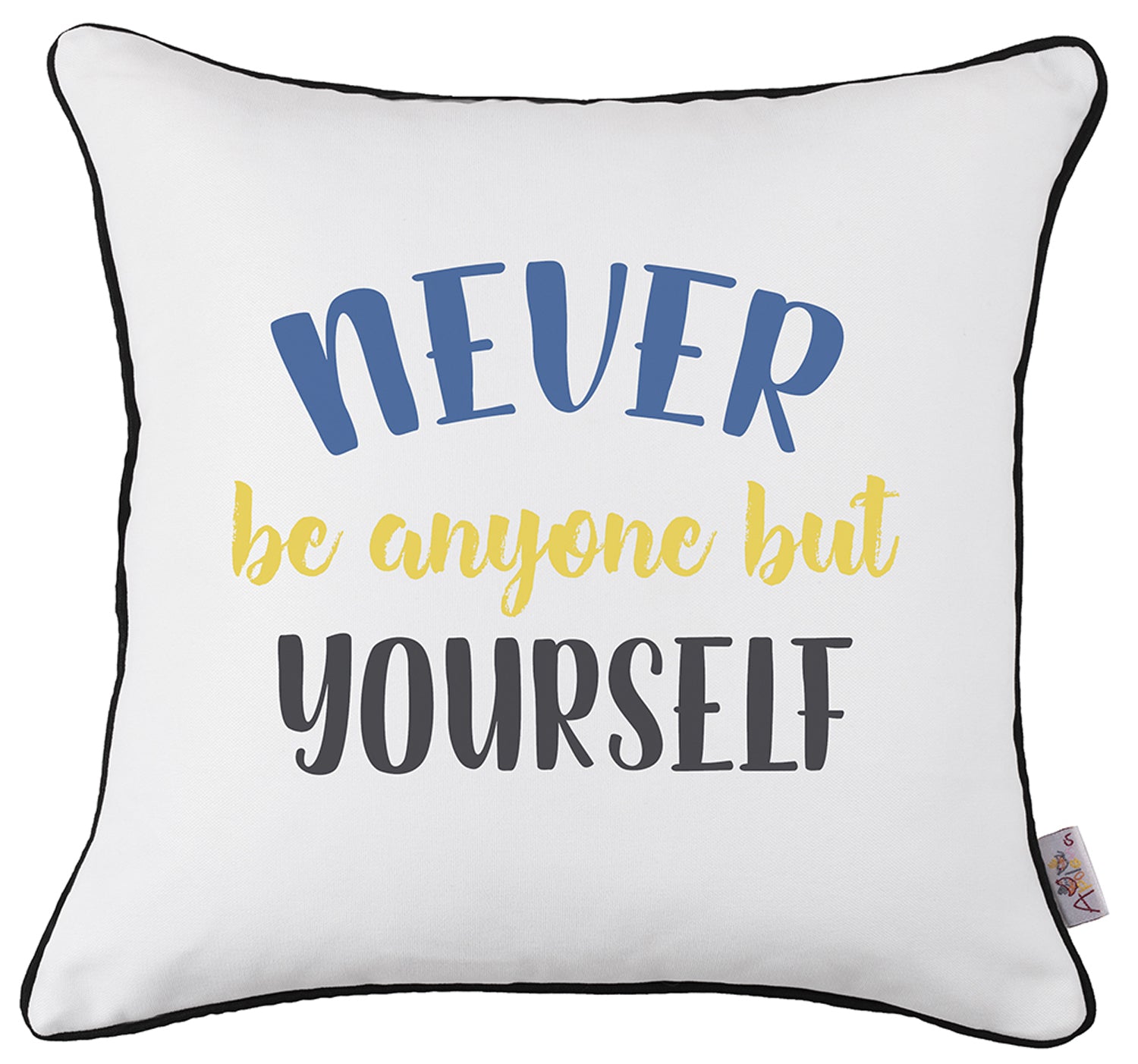 18"x18" Scandi Square Quotes Printed Decorative Throw Pillow Cover