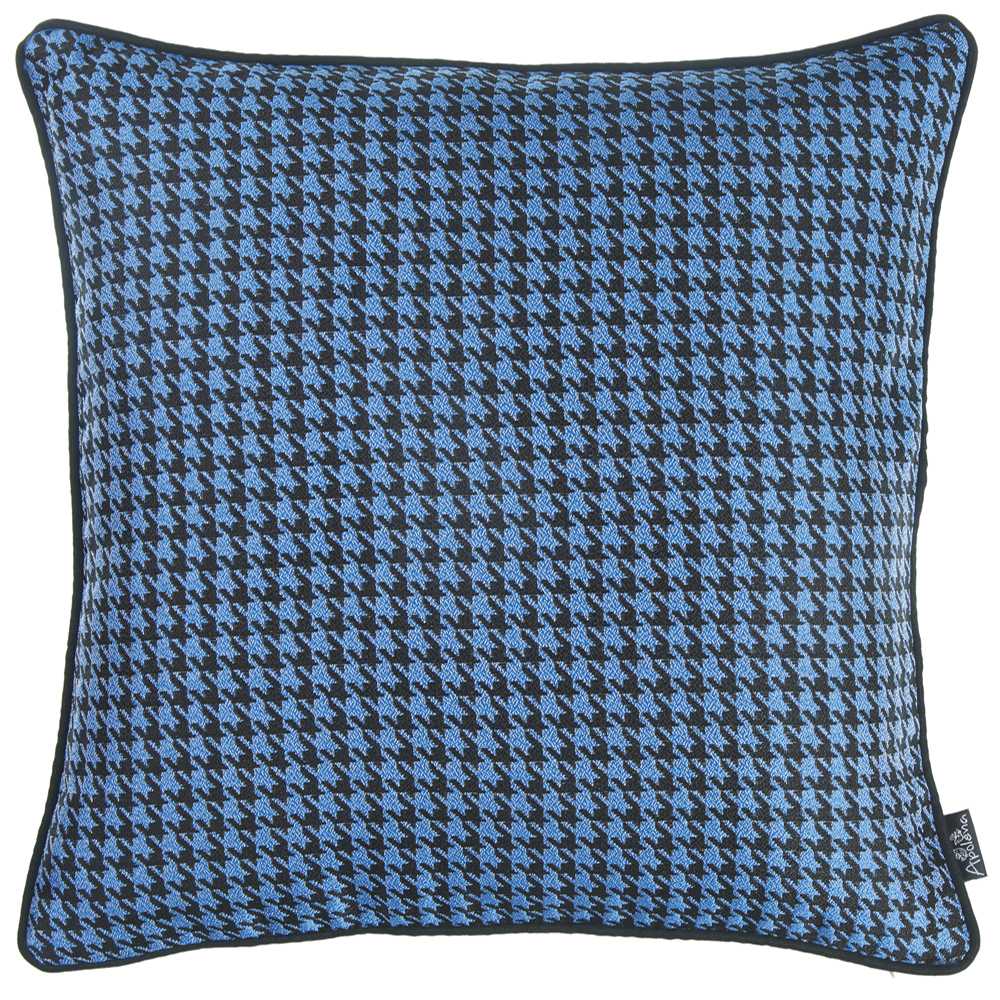 17"x 17" Blue Jacquard Decorative Throw Pillow Cover