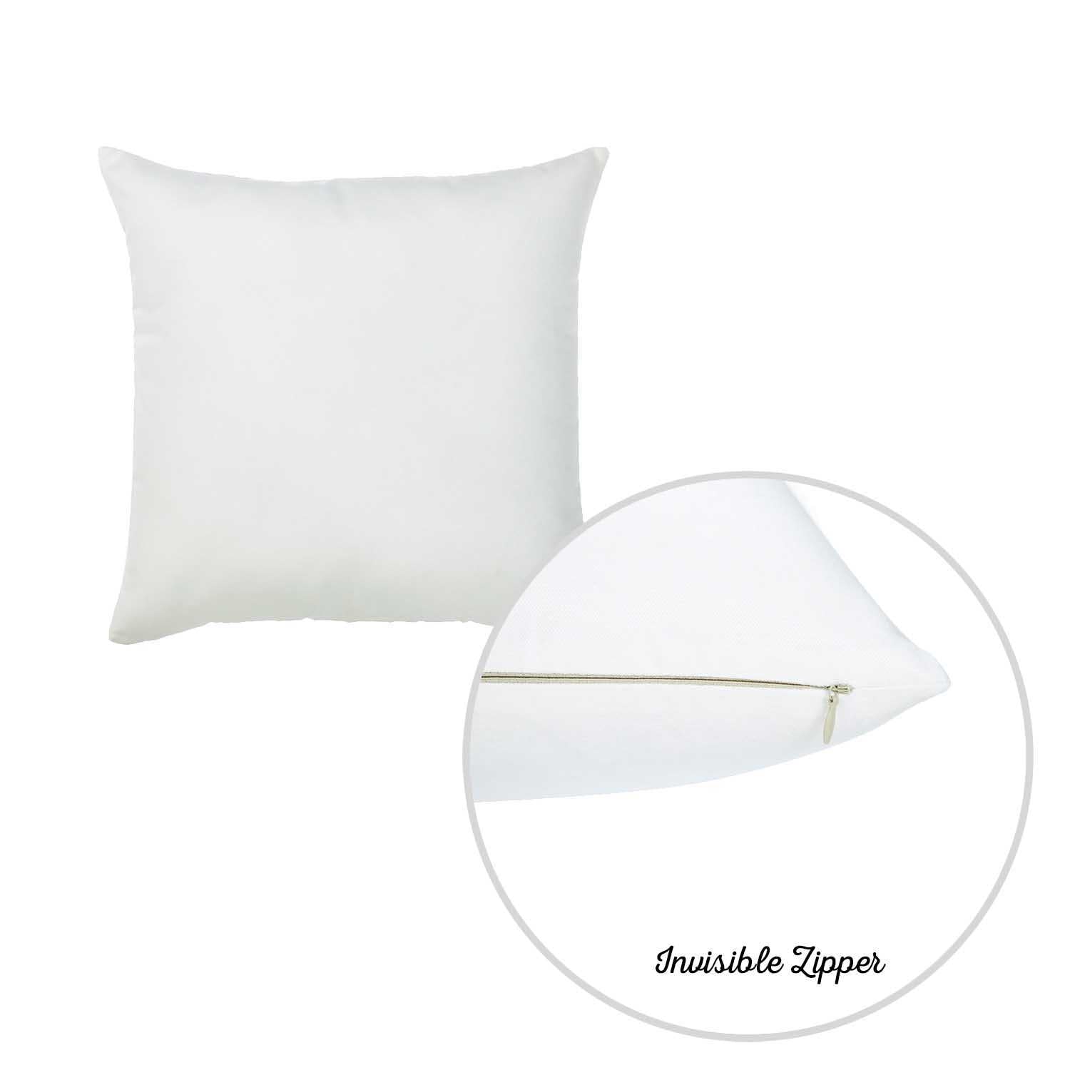 18"x18" White Honey Decorative Throw Pillow Cover 2 pcs in set