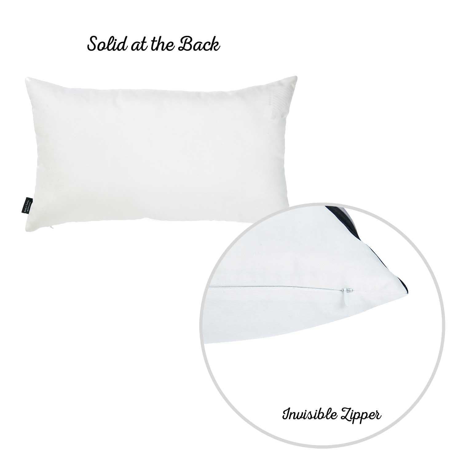 20"x 12" Blue Gray Skandi Modern Decorative Throw Pillow Cover