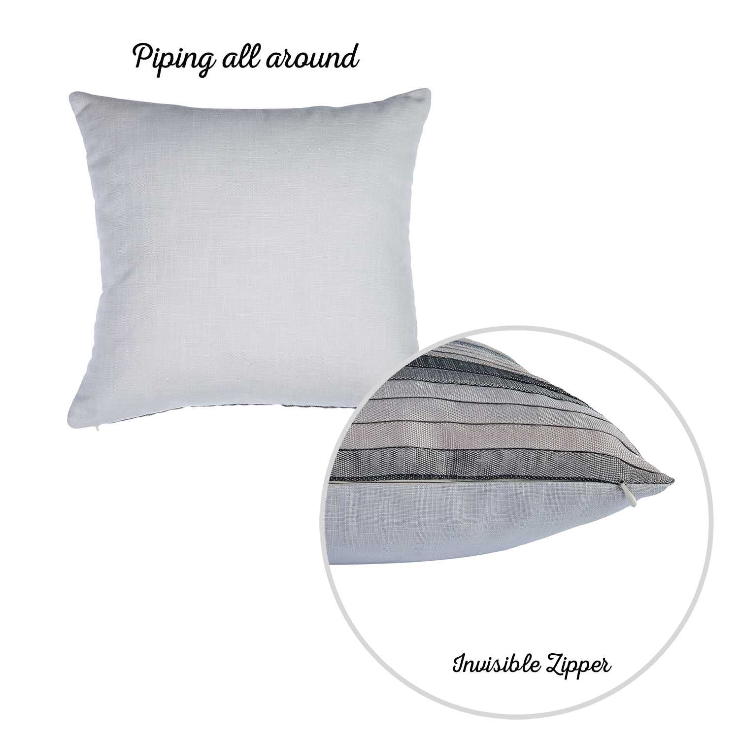 17"x 17" Jacquard Stripe Decorative Throw Pillow Cover