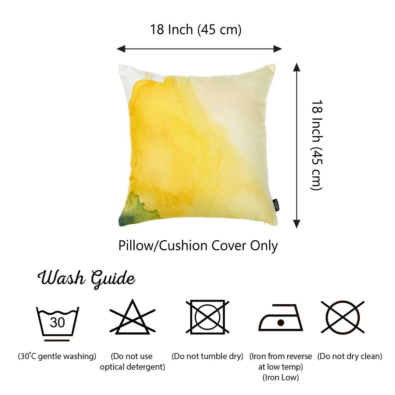 18"x 18" Watercolor Sunrise Dream Decorative Throw Pillow Cover