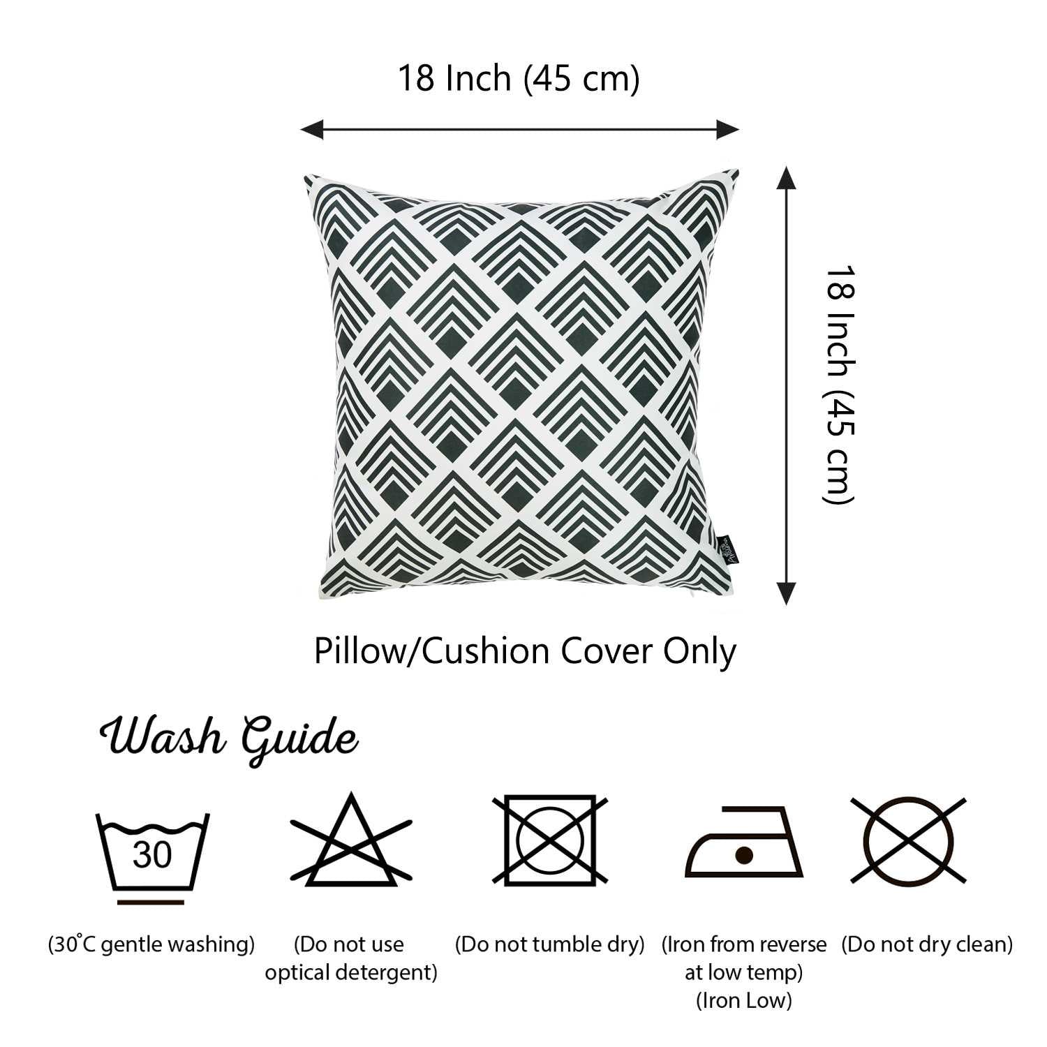 18"x 18" Tropical Squares Printed Decorative Throw Pillow Cover