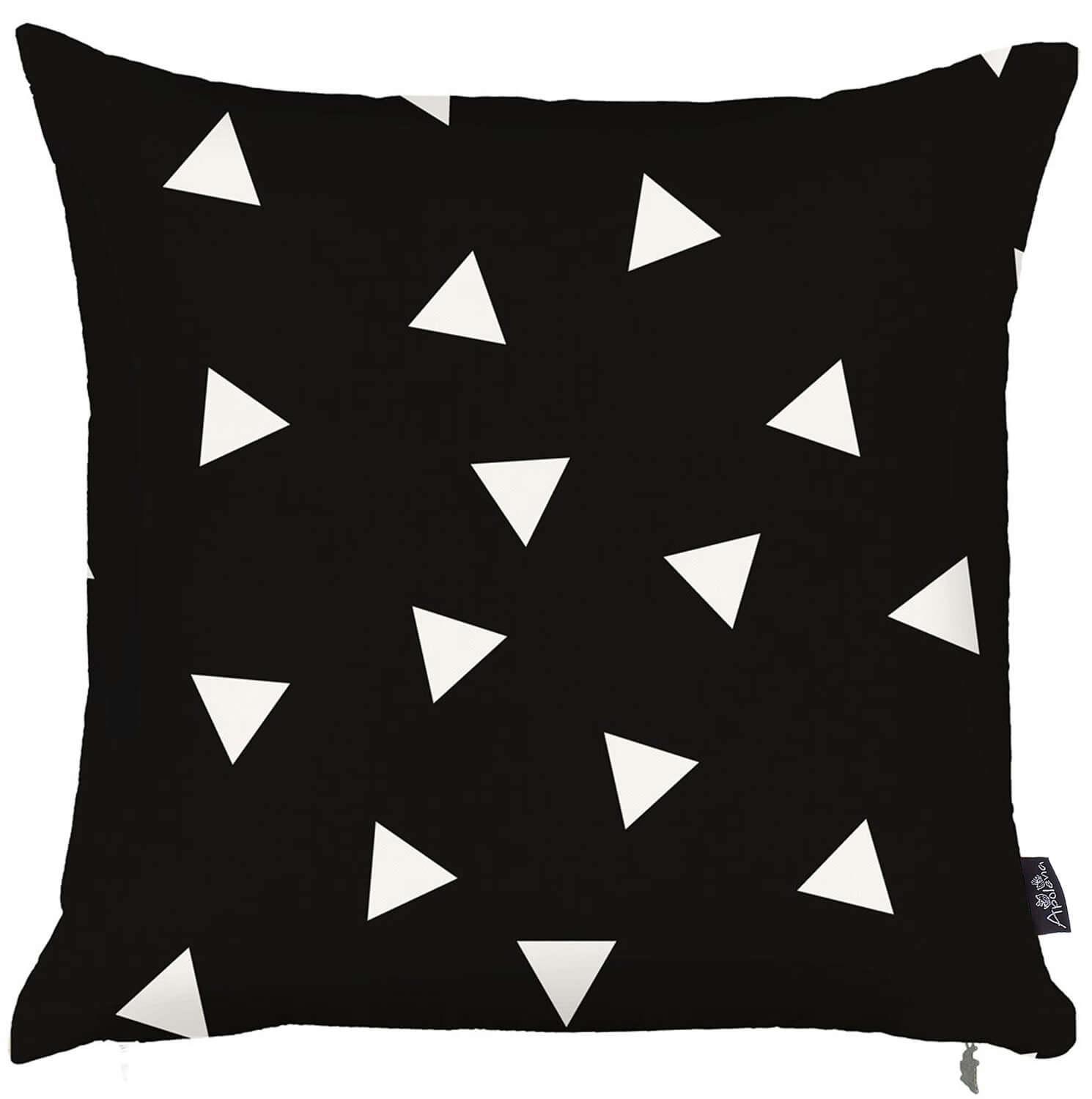 18"x18" Colored Scandi Square Geo Decorative Throw Pillow Cover