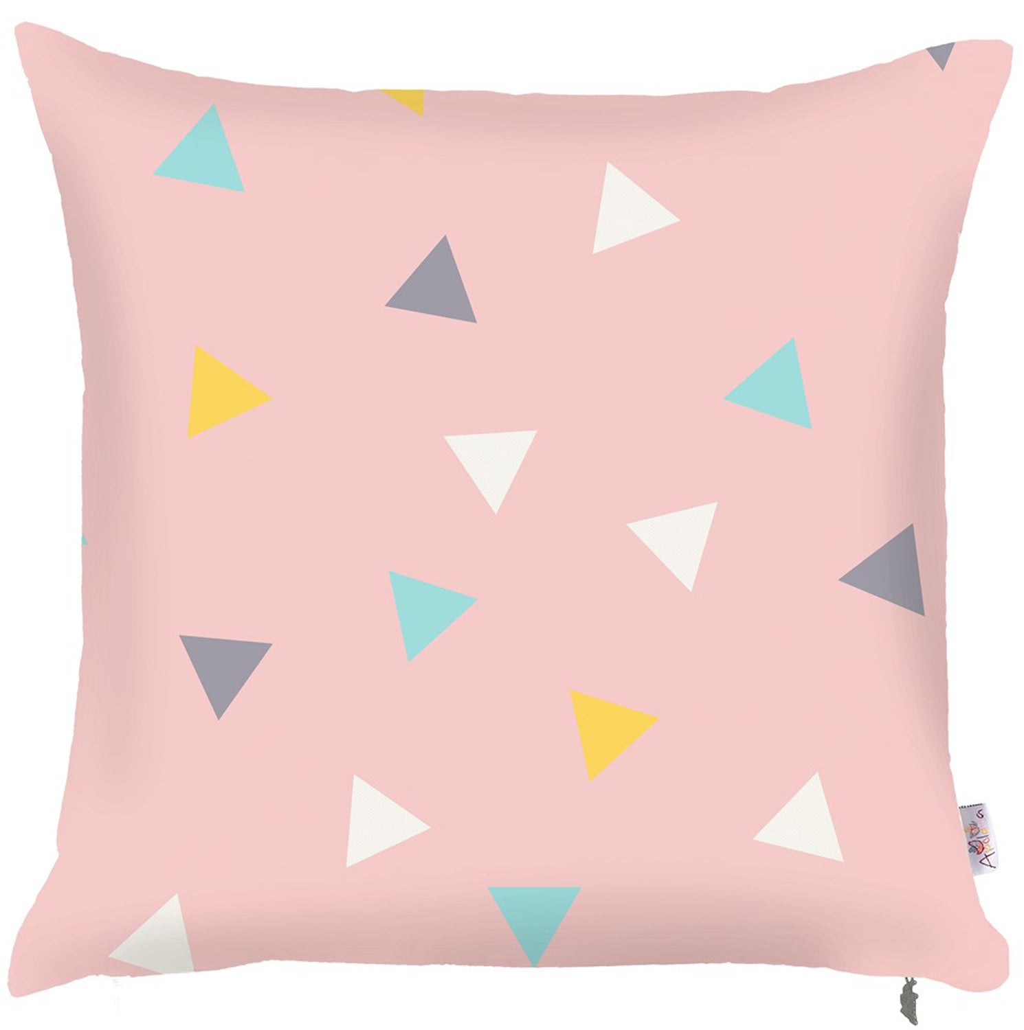 18"x18" Scandi Square Triangles Decorative Throw Pillow Cover