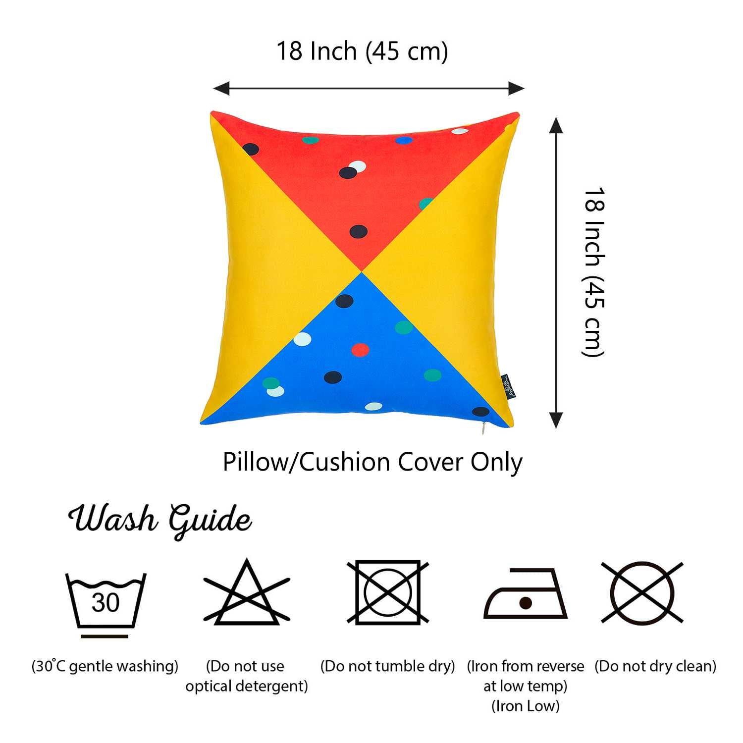 18"x18" Memphis Square Printed Decorative Throw Pillow Cover