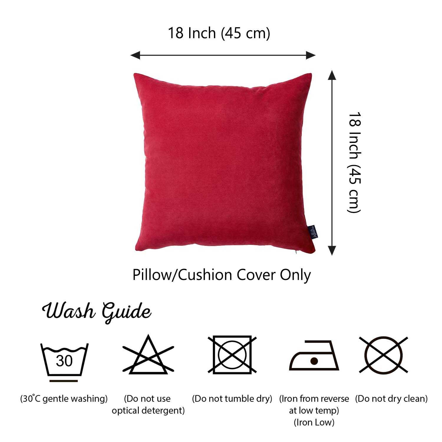 18"x18" Red Honey Decorative Throw Pillow Cover (2 pcs in set)