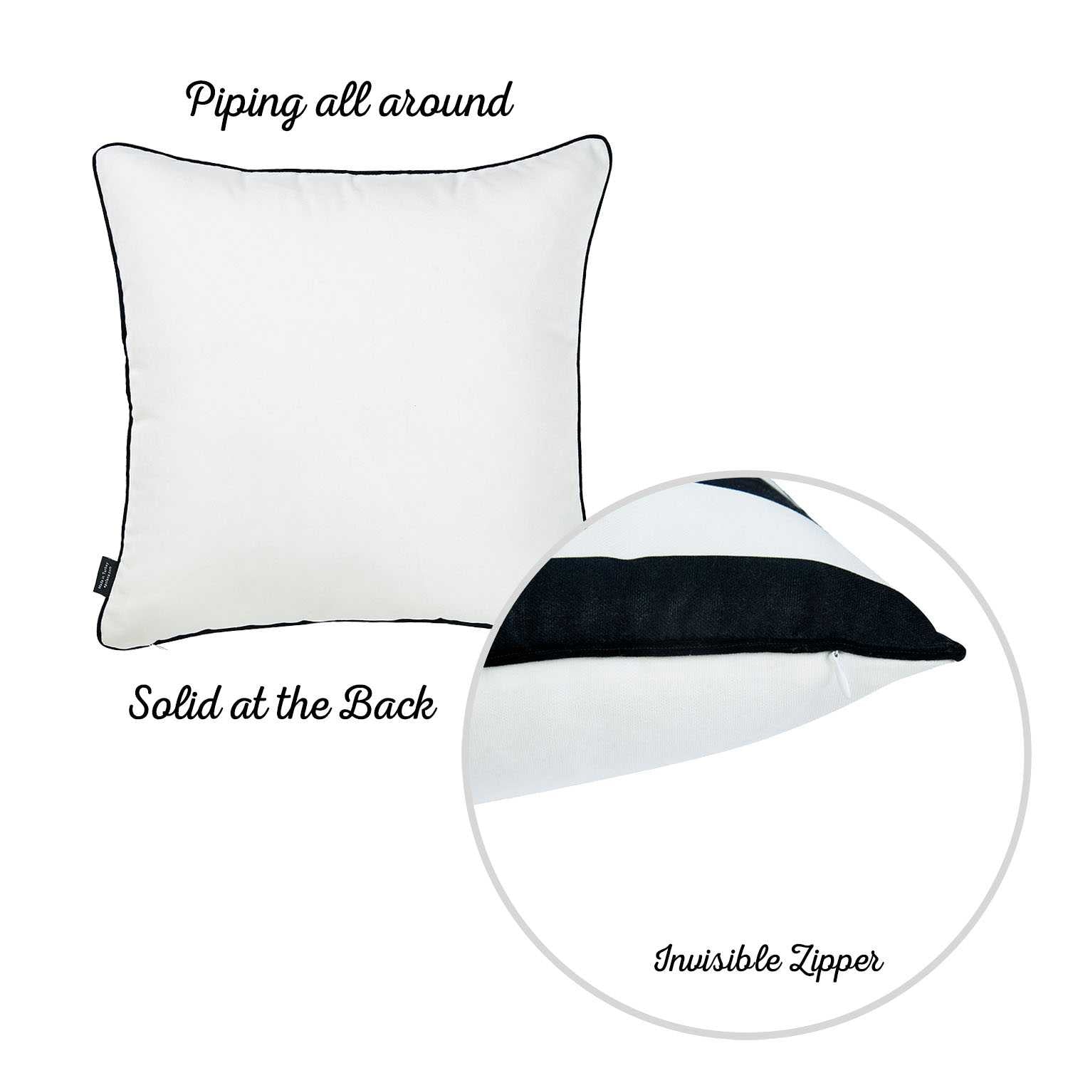 18"x 18" Tropical Flamingo Stripe Decorative Throw Pillow Cover