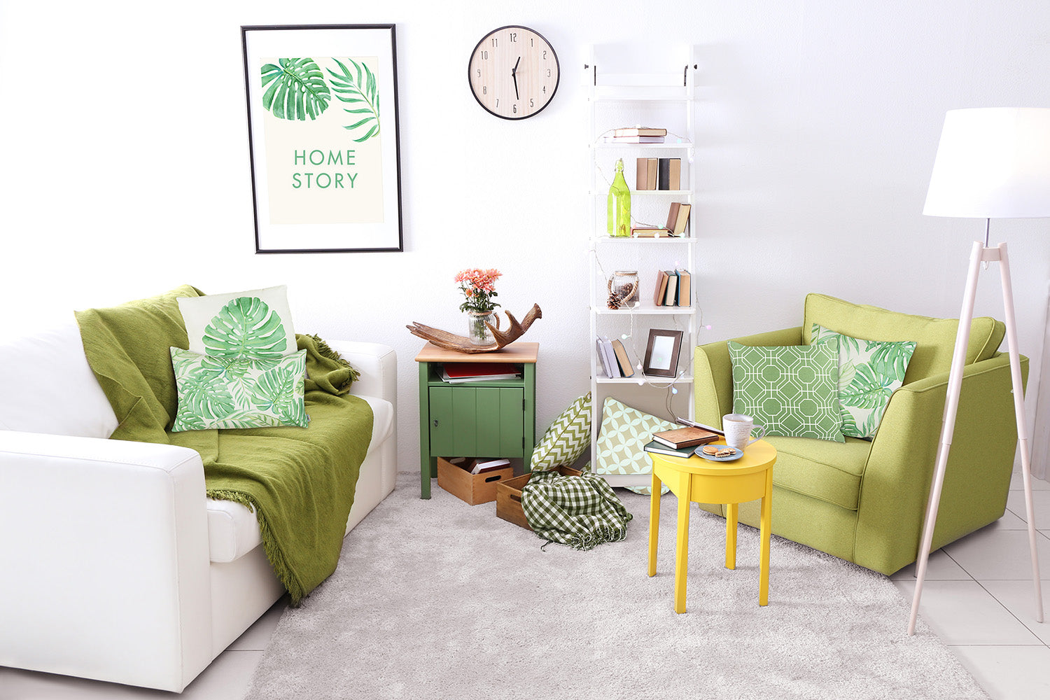 18"x 18" Tropical Single Monstera Decorative Throw Pillow Cover