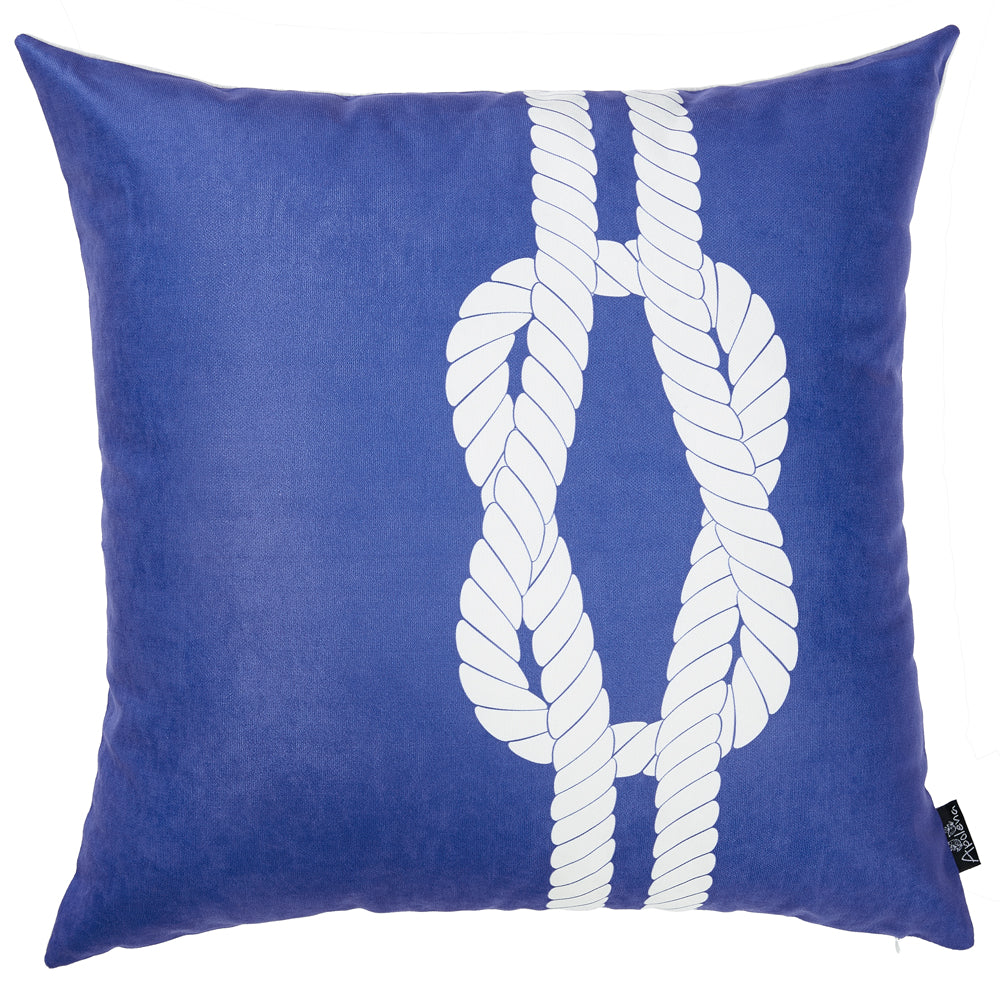 18"x18" Nautical Knot Decorative Throw Pillow Cover Printed