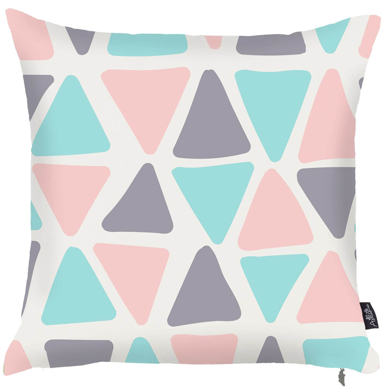 18"x18" Colored Scandi Square Geo Decorative Throw Pillow Cover