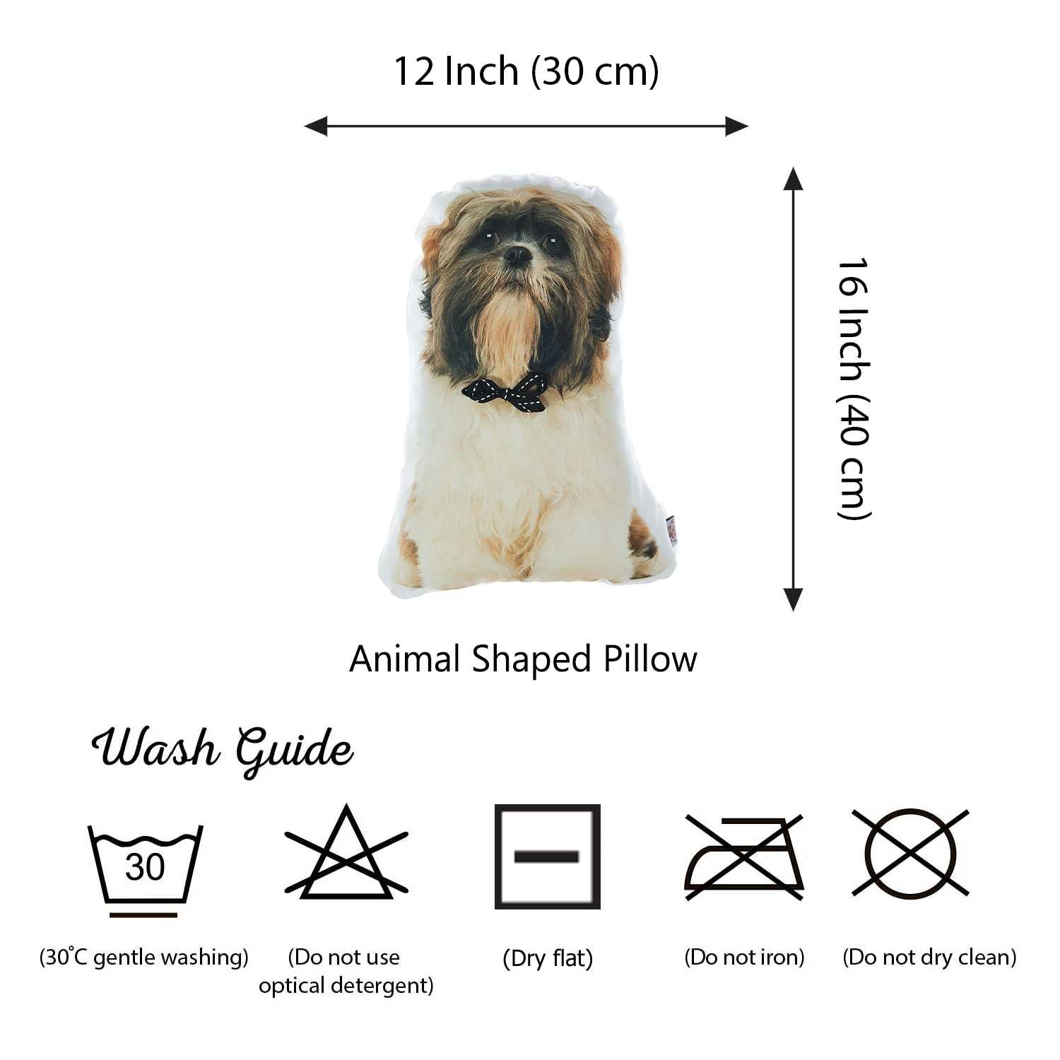 Shih Tzu Dog Shape Filled Pillow, Animal Shaped Pillow